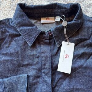 AG Adriano Goldschmied Dark Blue Denim Fabric